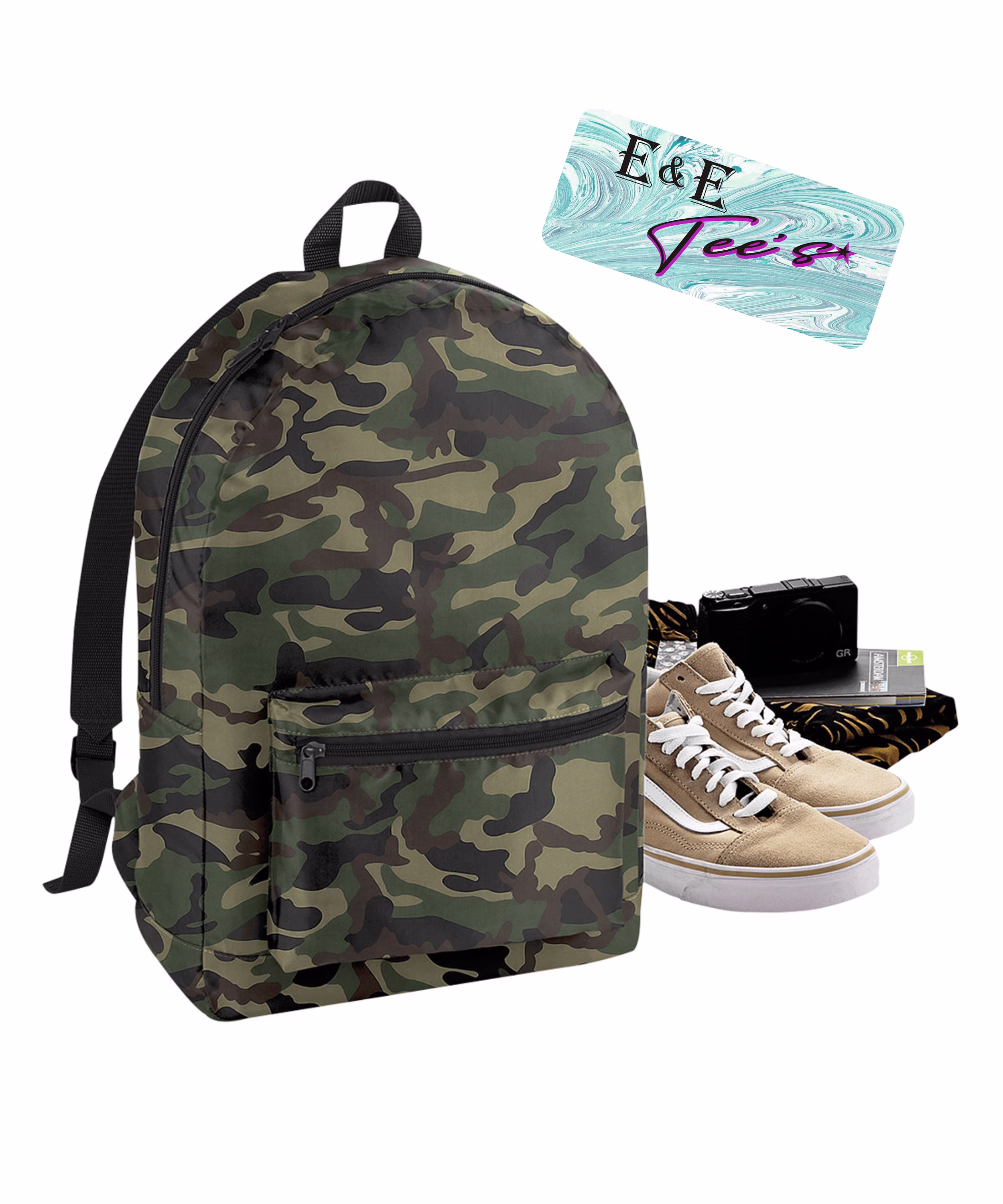 Packaway Backpack Camo Bag Gym Fishing/Hunter/Army Style