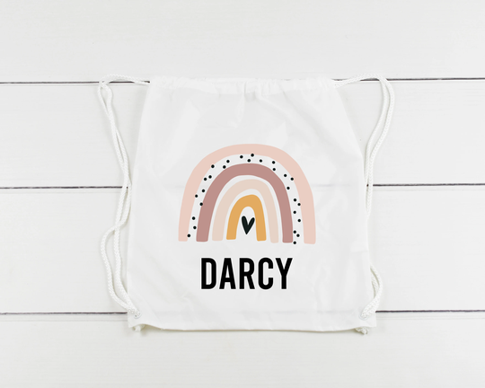 Personalised Kids Bag, Pe Drawstring Gym School Bag
