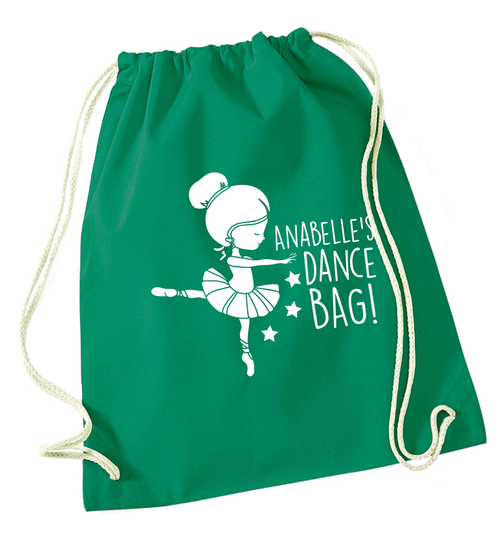 Personalised Dance Bag, Drawstring Bag Dancer Ballet Shoes Tutu Tap Ballroom Cute Hipster Gift 6494