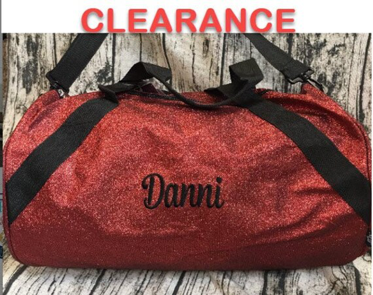 Glitter Duffel Bag, Cheer Barrel Gym Custom Embroidered Monogrammed Duffel, Personalize