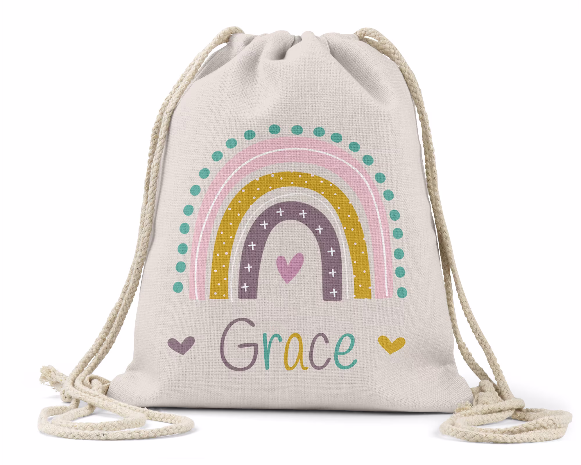 Rainbow Drawstring Bag - Pe Bag Custom Back To School