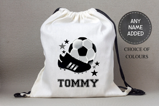 Personalised Football School Gym Bag With Any Name Back To To Supplies Pirate Gift Swimming Bag Pe