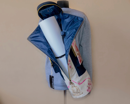 Designer Yoga Mat Bag Zipper With Pockets, Pilates Carrier For Women