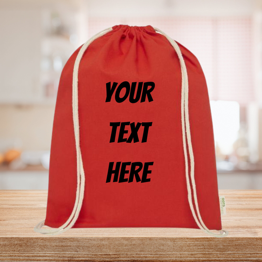 Personalised Drawstring Bags 100% Cotton Gift Create Your Own Text Perfect For School Gym Birthdays Special Occasion Men Women