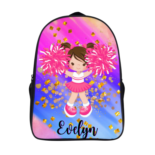 Cheerleading Backpack For Girls - Little School Fully Customizable With Name Write On Personalizable Bag