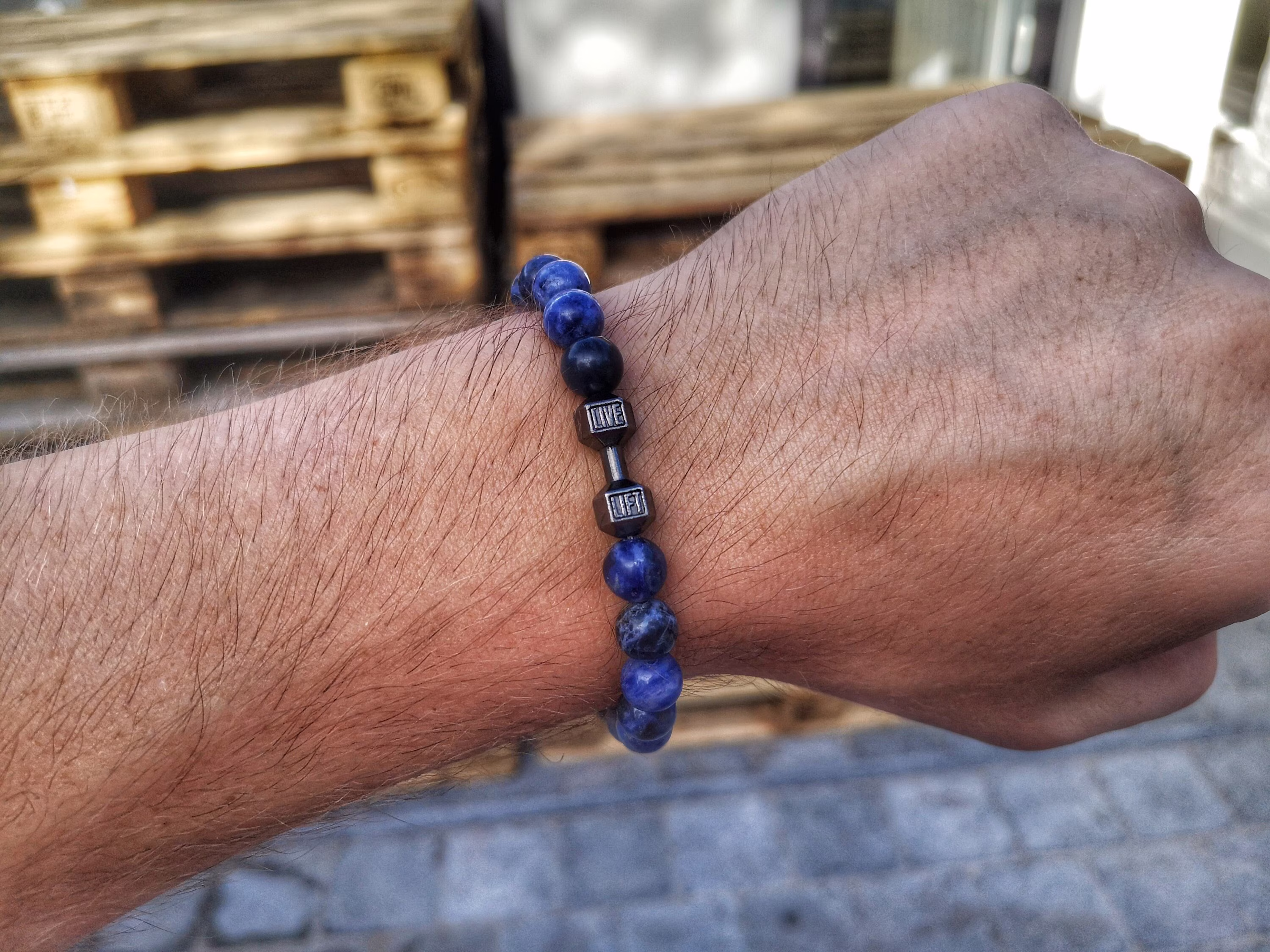 Fitness Bracelet, Gym Fit People Gift, Dumbbell Beaded Fitness Jewelry, Perfect Gift For Him & Her