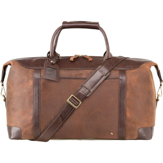Visconti Leather Holdall - Overnight Bag Travel Weekend Duffel Tc152 Voyager Grab Handle Bags
