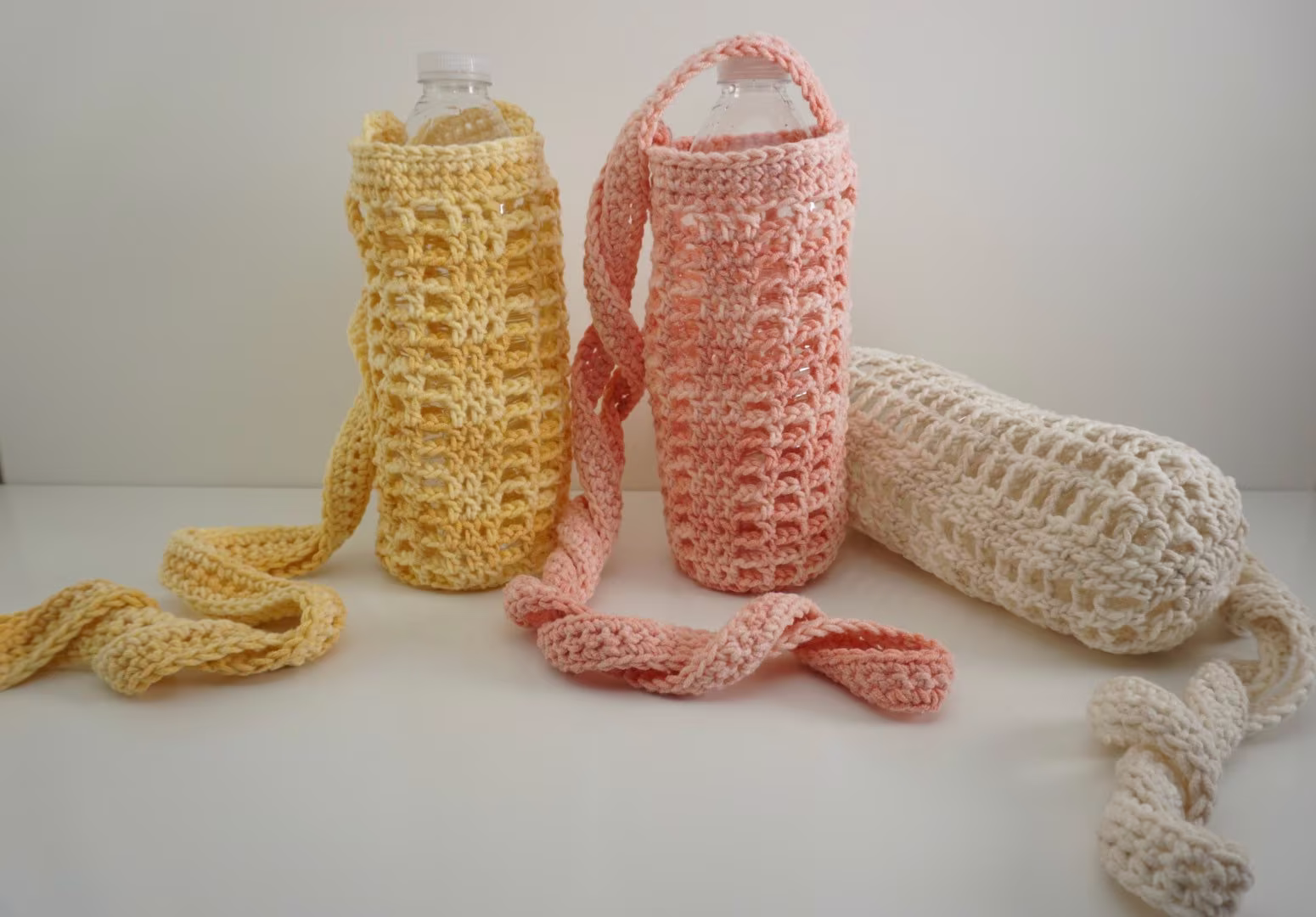 24 Oz Water Bottle Bag - Holder Bottler Carrier Drink Cozy Crochet Beverage