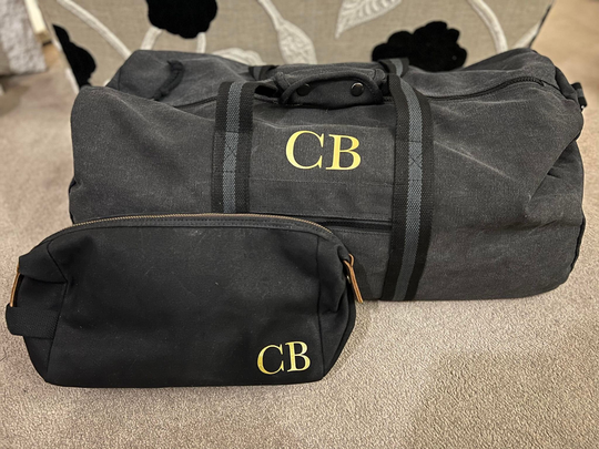 Personalised Weekend Bag & Wash - Monogrammed Travel Set