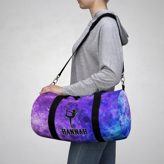 Personalized Pink & Purple Gymnastics Duffel Bag, Competition Custom Bag