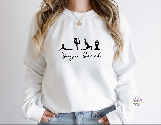 Yoga Sweatshirt Personalised Present Yogi Meditation Mindfulness Leggings Namaste Yoga Clothes Towel Mat, Sweater Gym Hoodie
