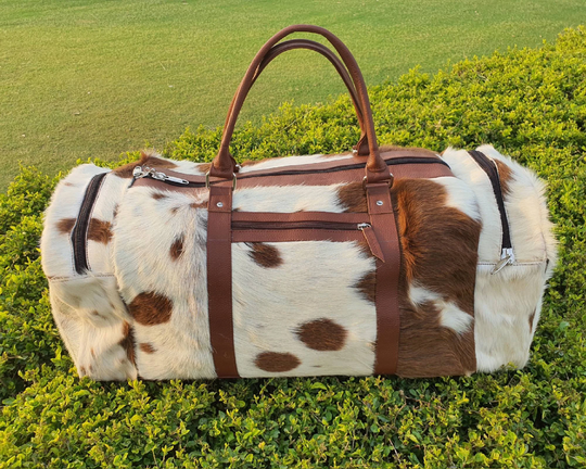 Large Duffel Bag - Large Duffle For Travelling Natural Cowhide Gym Bags Men Women Custom Duffel Personalised Gift