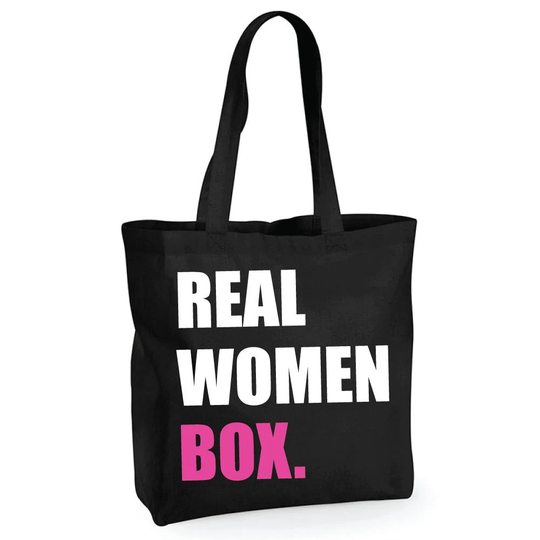 Real Women Box Training Bag Shopping Reusable Black Shopper Gym