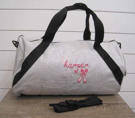 Personalized Ballet Bag, Dance Glitter Cheer Sports Overnight Bag