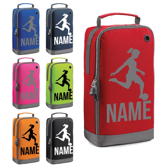 Personalised Girls Football Boot Bag Kids Sports Footy Rugby School Pe Kit Fb4