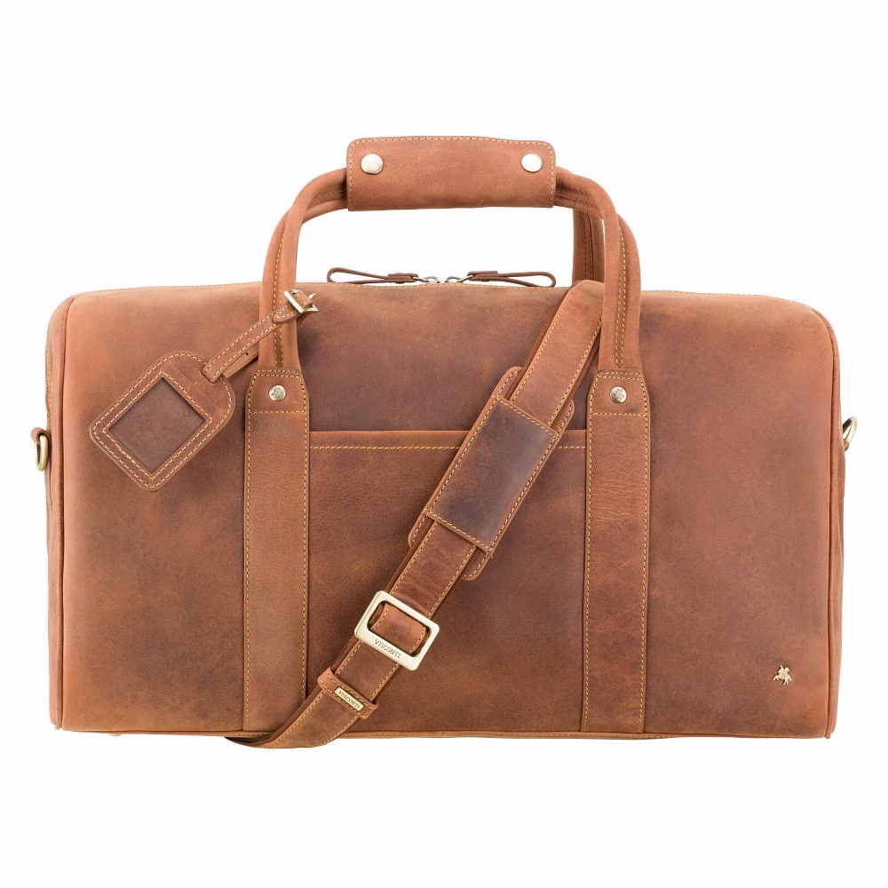 Visconti Leather Travel Bag - Holdall Overnight Cabin Sized Weekend Duffel Tc150 Explorer