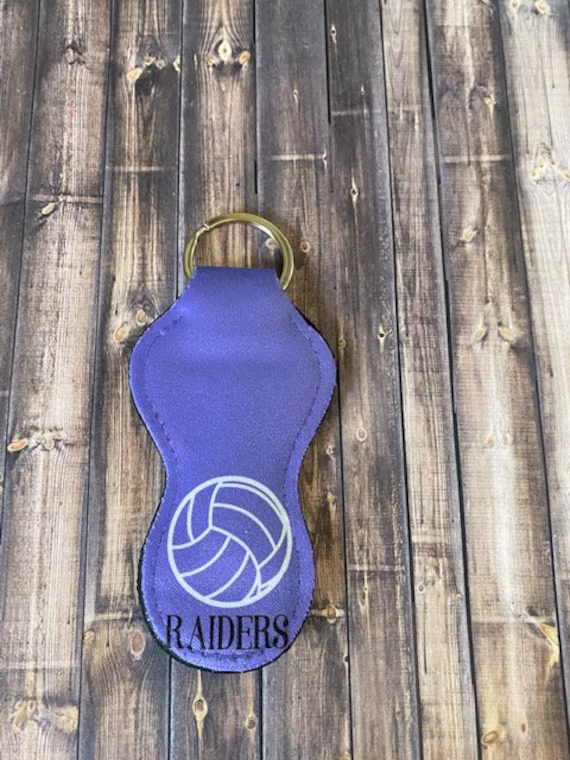Personalized Volleyball/Volleyball Team/Volleyball Player Lip Balm Holder Keychain