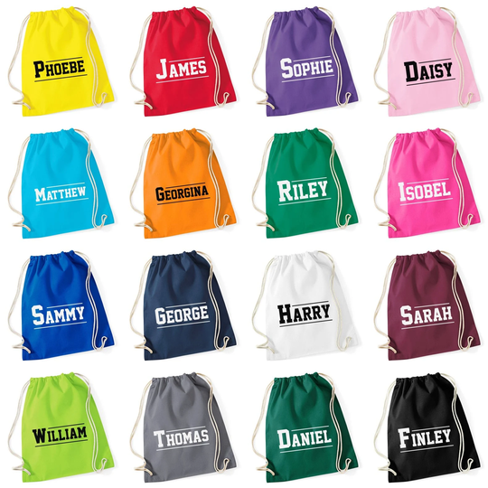 Personalised Varsity Name Gymsac