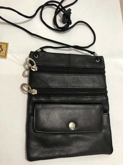 Leather Shoulder Neck Purse Cross Body Tote Travel Satchel Bag