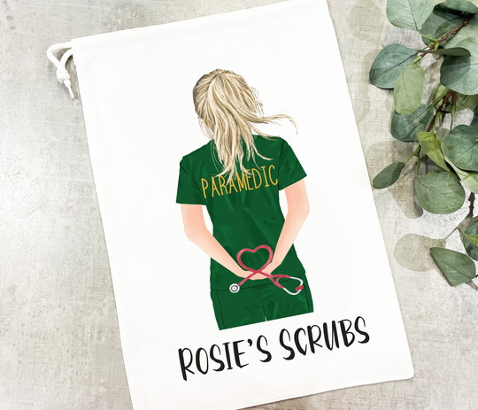 Paramedic Scrubs Bag, Personalised Scrubs, Gift, Trainee Paramedic, Gift For