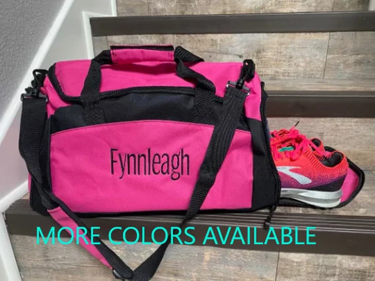 Personalized Gym Bag, Ladies Embroidered Gym Duffle, Boys Bag, Athletic Sports Basketball Gymnastics Duffle