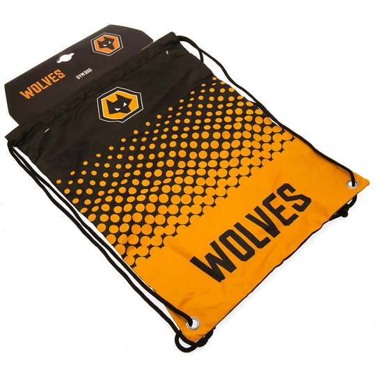 Wolverhampton Wanderers Fc Fade Design Gym Bag Official Merchandise