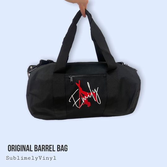 Personalised Barrel Poledancing, Poledancers Polefit Dance Bag| Gym Kids |Womens|Mens| School| Street Dance| Cheerleaders Bag | Ballet
